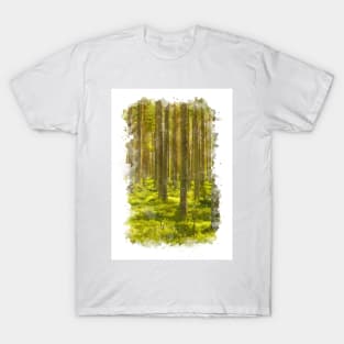 Forest in Watercolor style - Nature Inspired T-Shirt